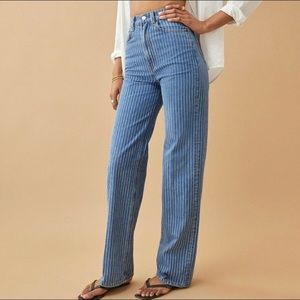 Reformation Hailey Pinstripe Jeans sz 28